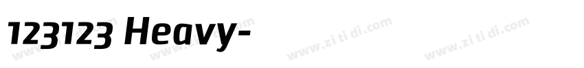 123123 Heavy字体转换